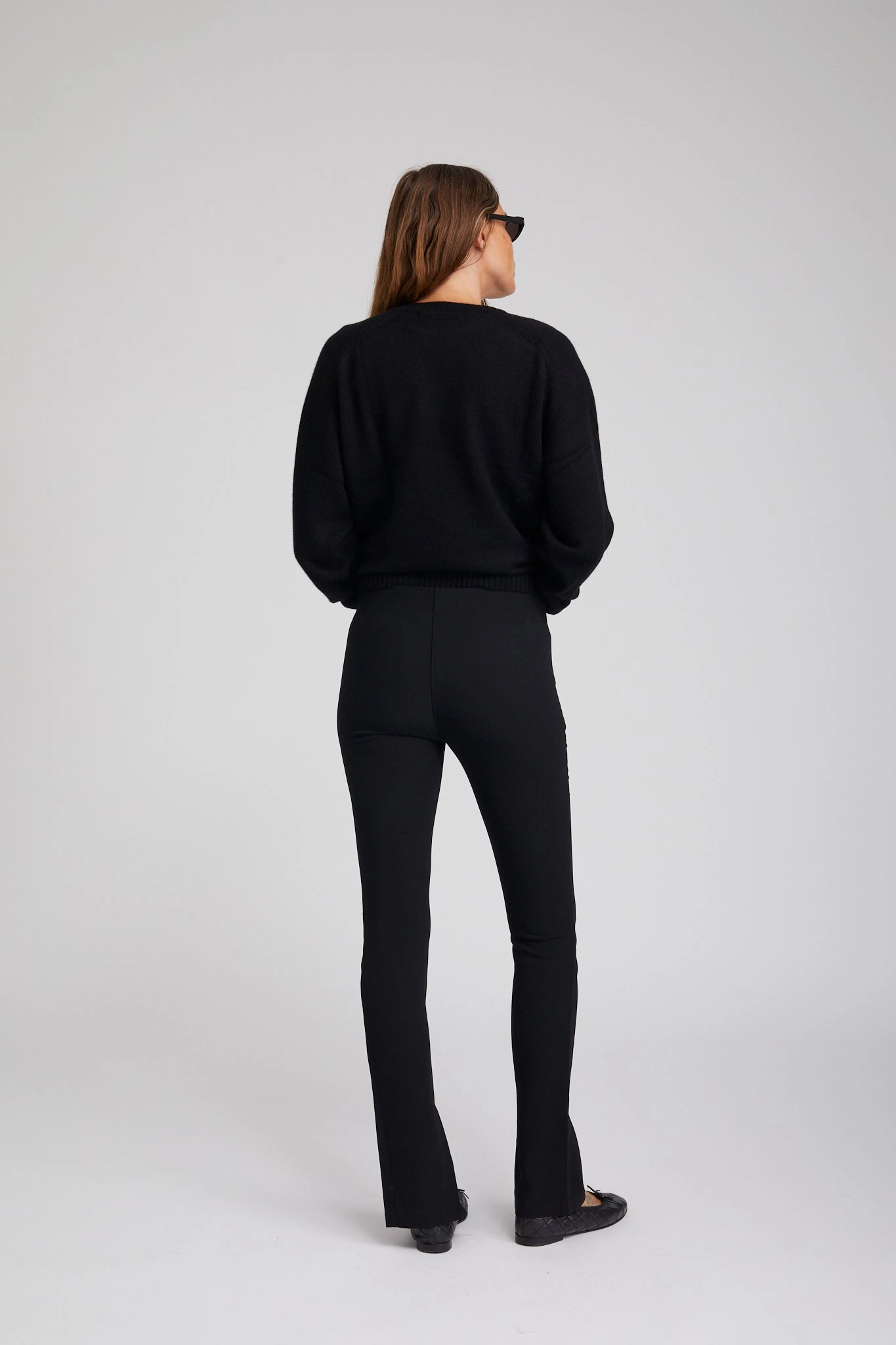 DurableReinforcedMaterial NonIrritatingSeams Black Crepe Ankle Zipper Pants