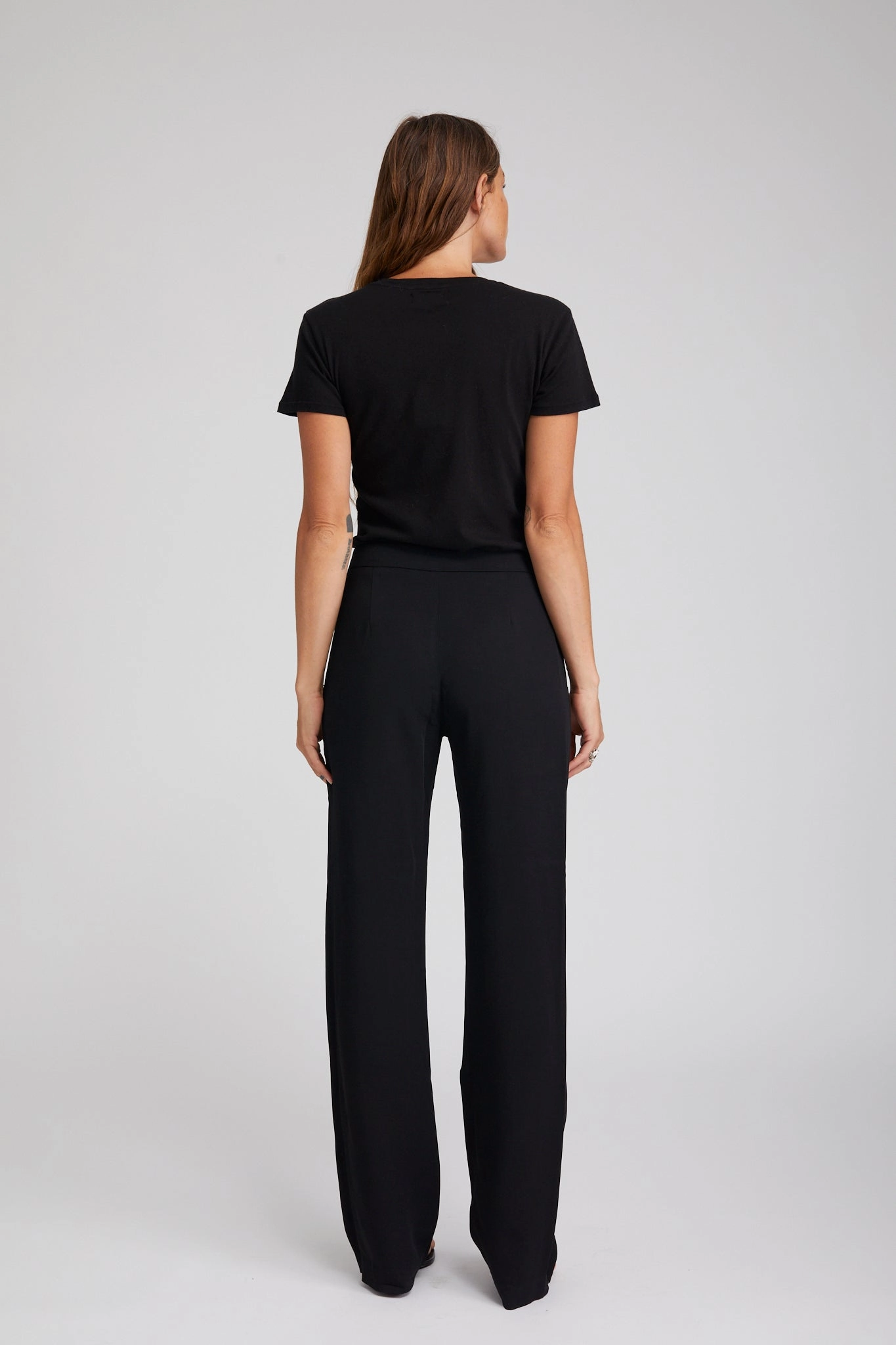 Black Crepe Pintuck Trouser Outdoor Lifestyle Zip-off legs