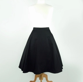 Visual Outfit Black  Full  Circle  Skirt #FS-B643