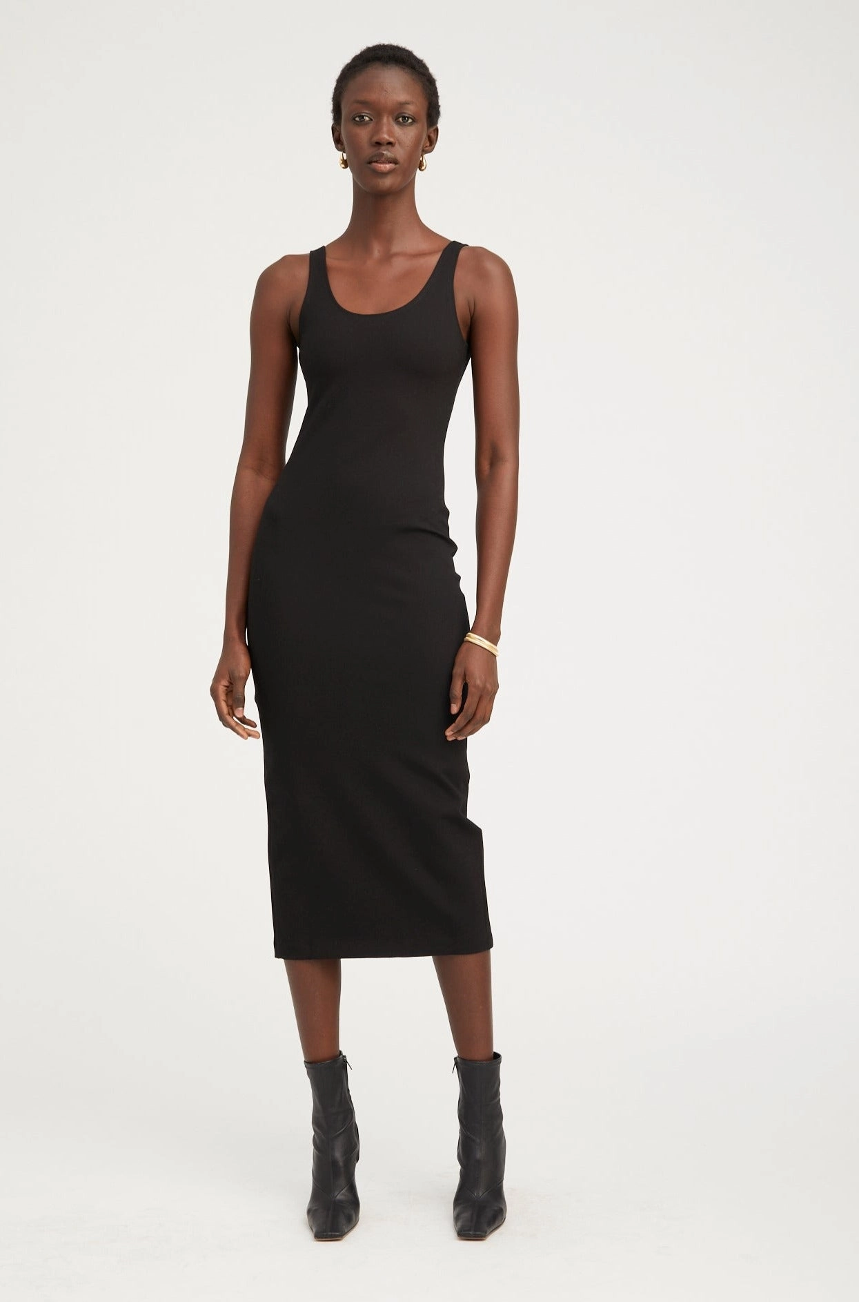 Easy Vibe Black Scoop Neck Dress