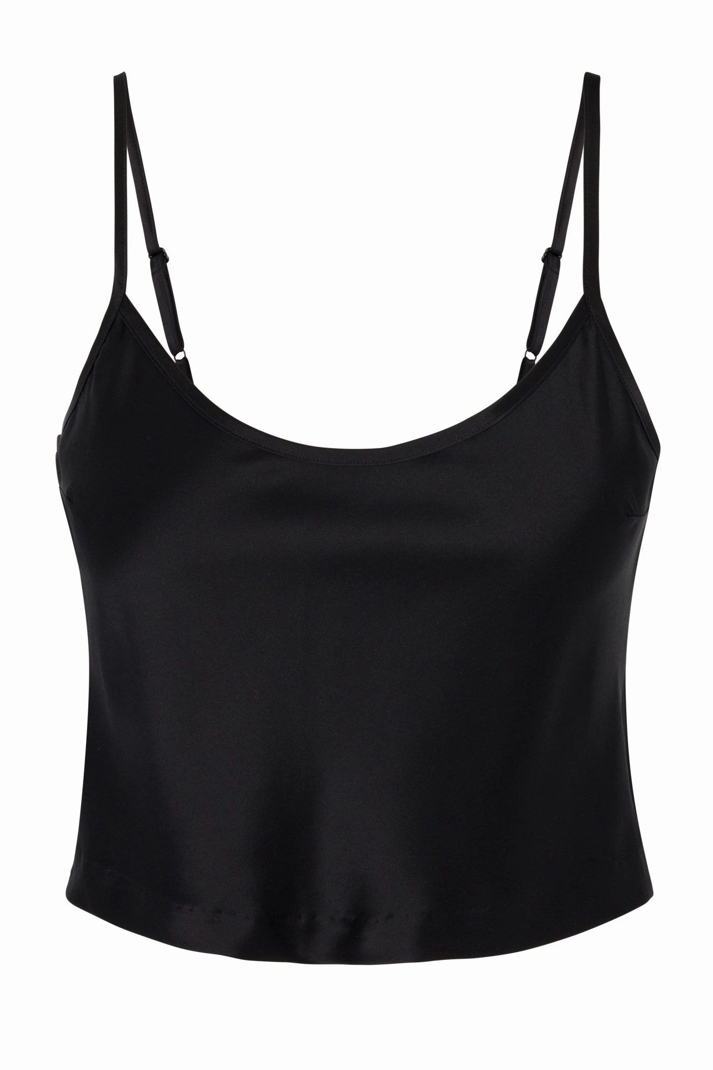 Black Silk Cropped Cami OrganicCotton
