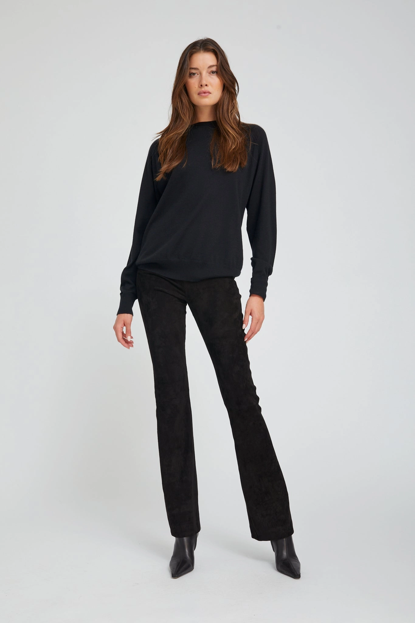 Black Suede Micro Flare Pure Motion