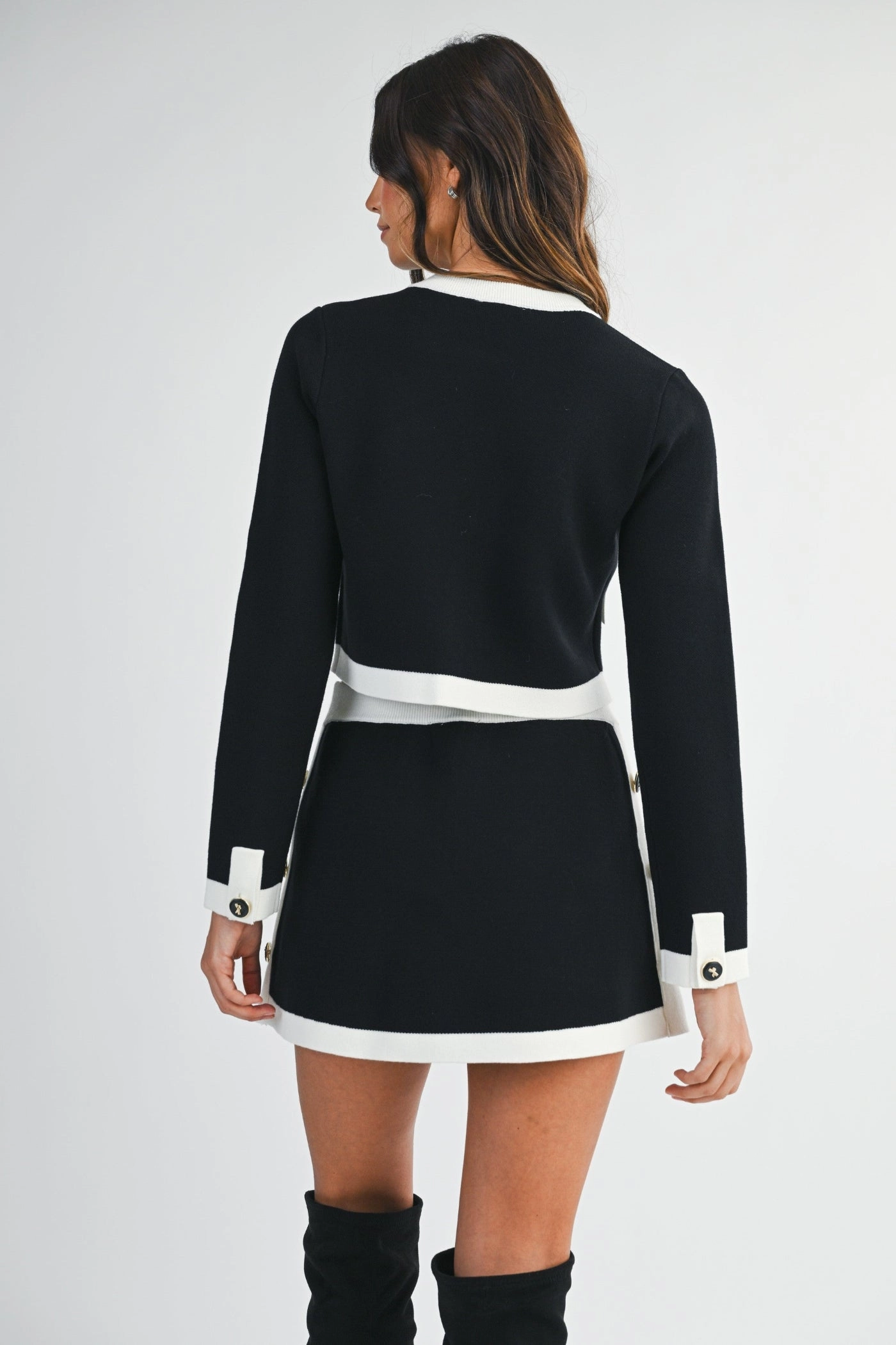 Quilted Texture Casual Edge BLAIR KNIT MINI SKIRT