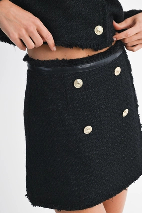 Aesthetic Look Wrap Closure BLAIR TWEED MINI SKIRT