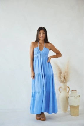 Chic Balance Sheer Overlay Blanco By Nature Crochet Maxi Dress