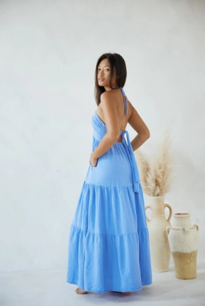 Fall Flow Blanco By Nature Crochet Maxi Dress