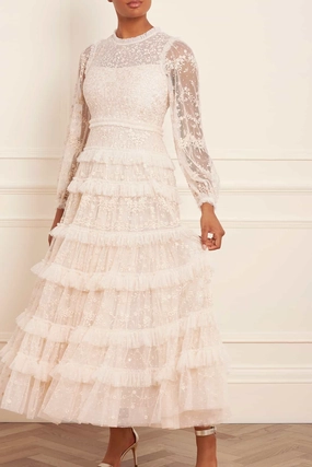 Profile Enhancer Free Shape Blossom Lace Ankle Gown