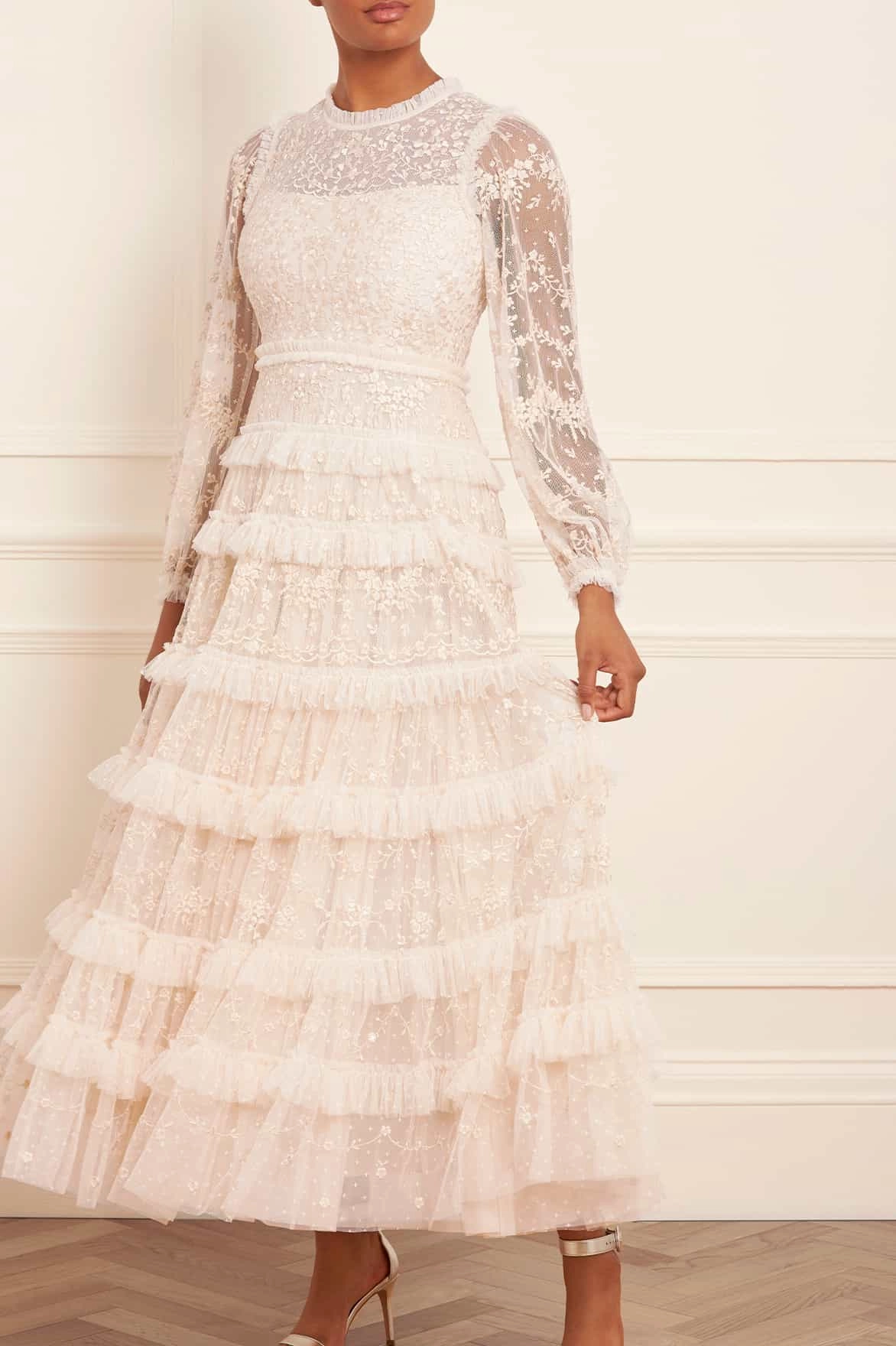Profile Enhancer Free Shape Blossom Lace Ankle Gown