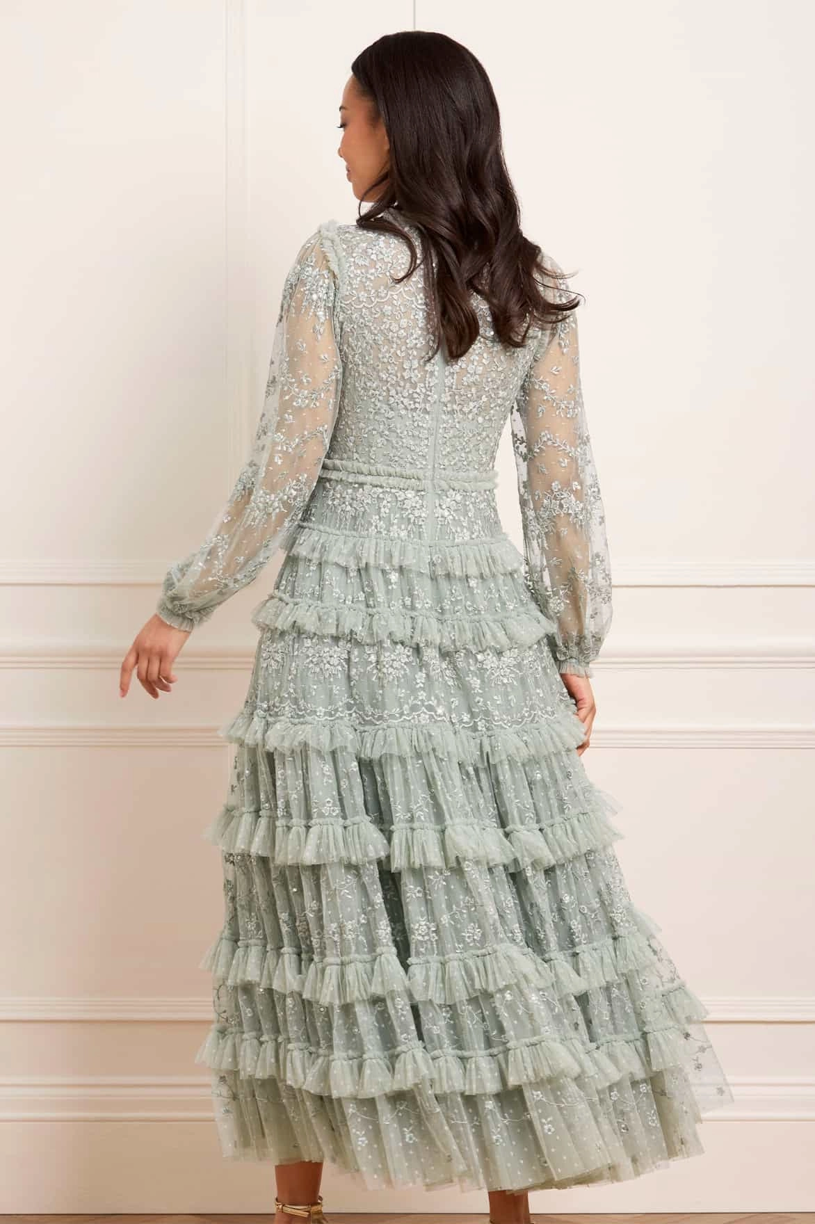 Blossom Lace Ankle Gown Easy Going Asymmetrical hem