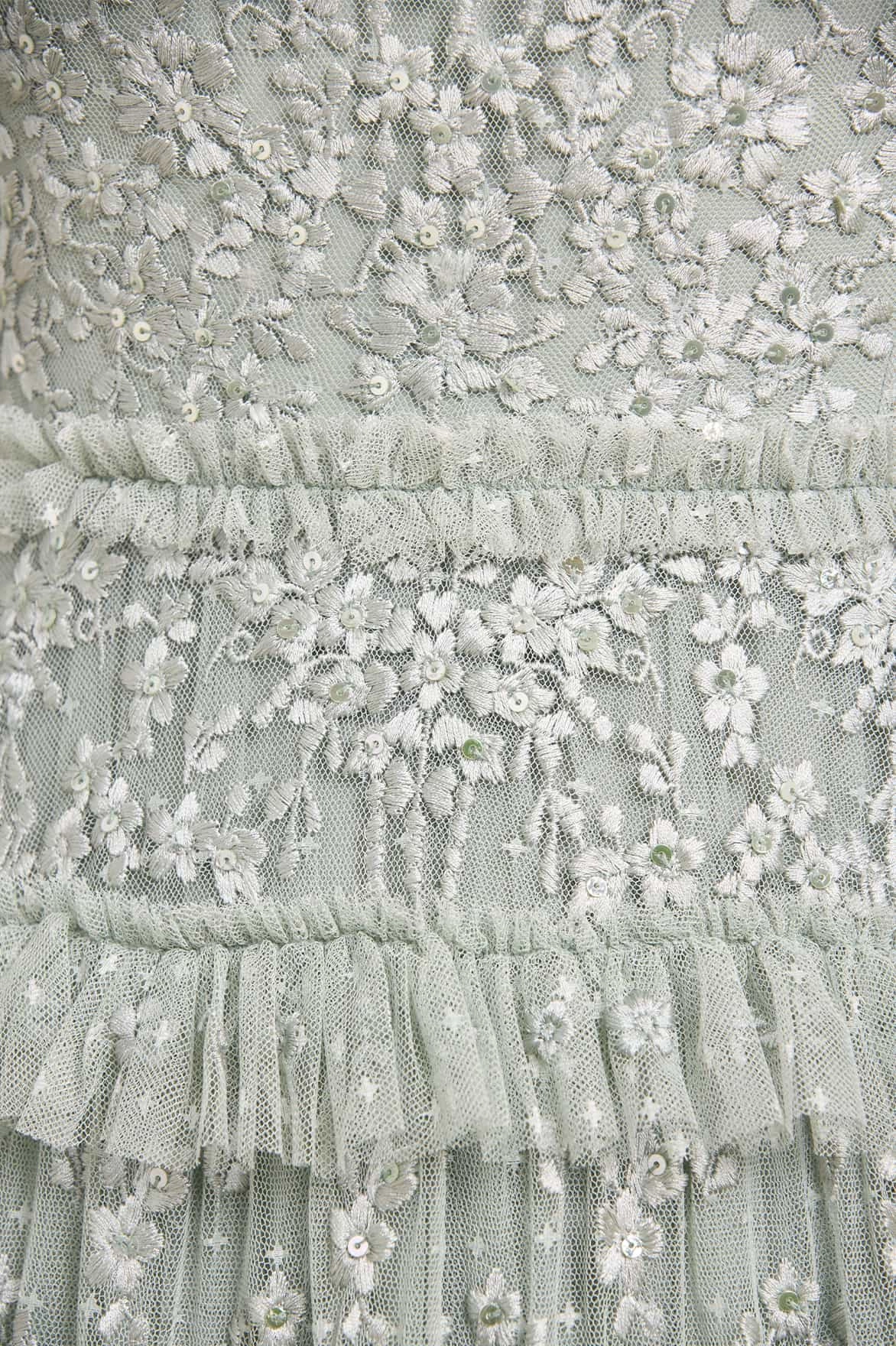 Smooth Fit Premium Material Blossom Lace Ankle Gown