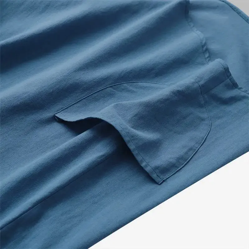 Blue Loose Lapel Elegant casual home Set