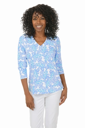 Blue Coral Classic UPF50  V-Neck Top ShockAbsorbing