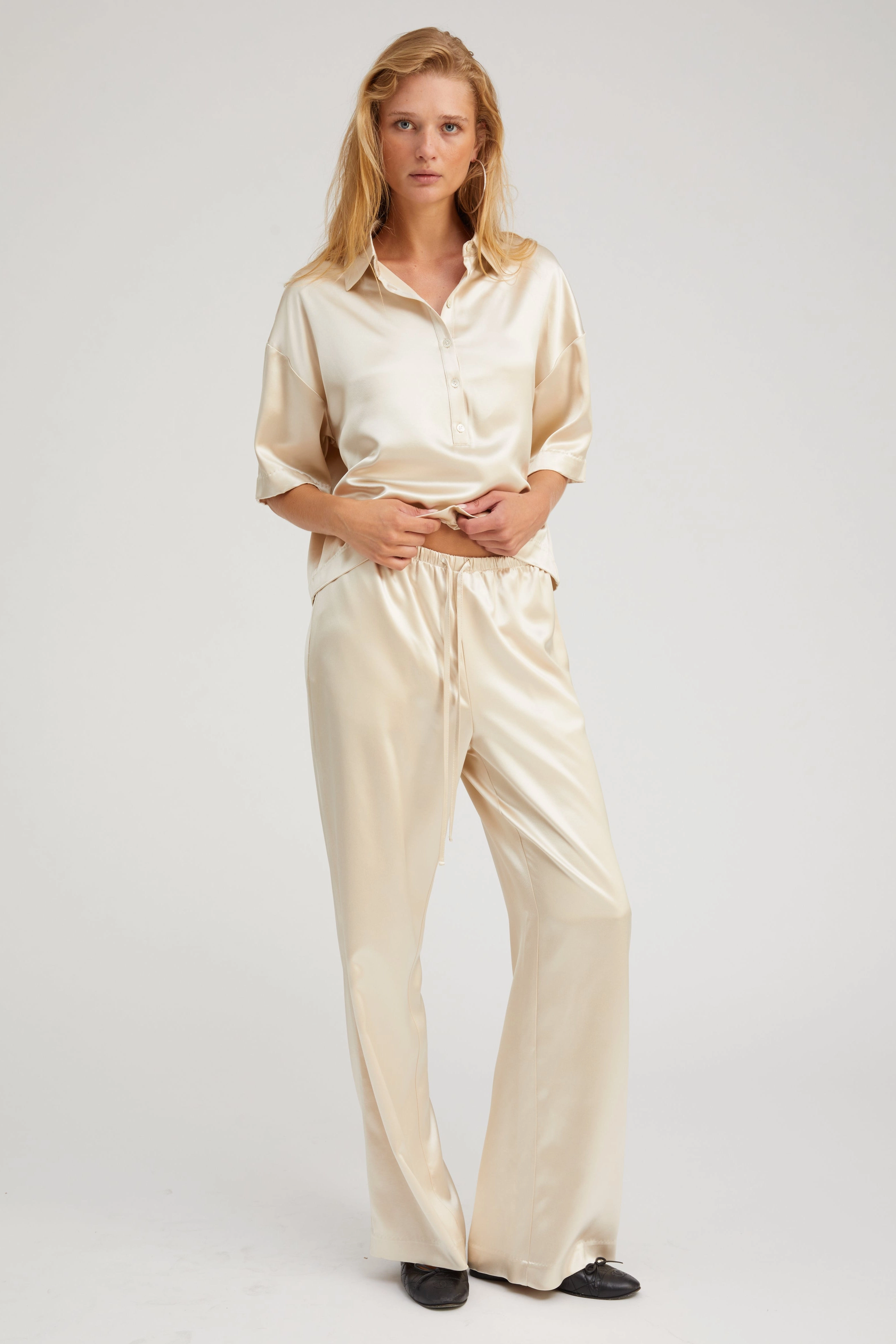 Champagne Silk Kauai Pants Work Ready Versatile Layering