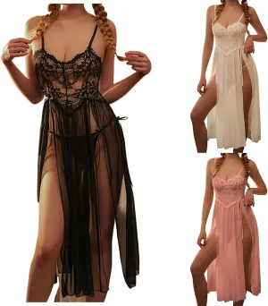 Bodysuit Down Two Pieces Of Mesh Lingerie Set Elegant Stockings Women's Sexy Underwear Female Sense Hollowed Out