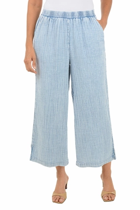 Boho Chic Gauze Wide Leg Pant Weather Flex