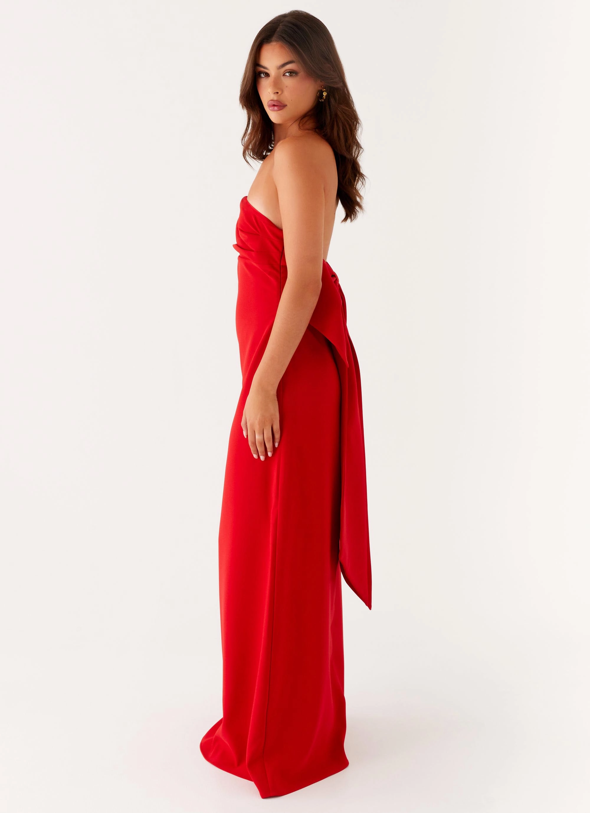 Meredith Maxi Dress - Red Subtle Motion