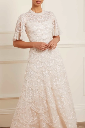 Evening Chic Lily Bloom Ankle Gown