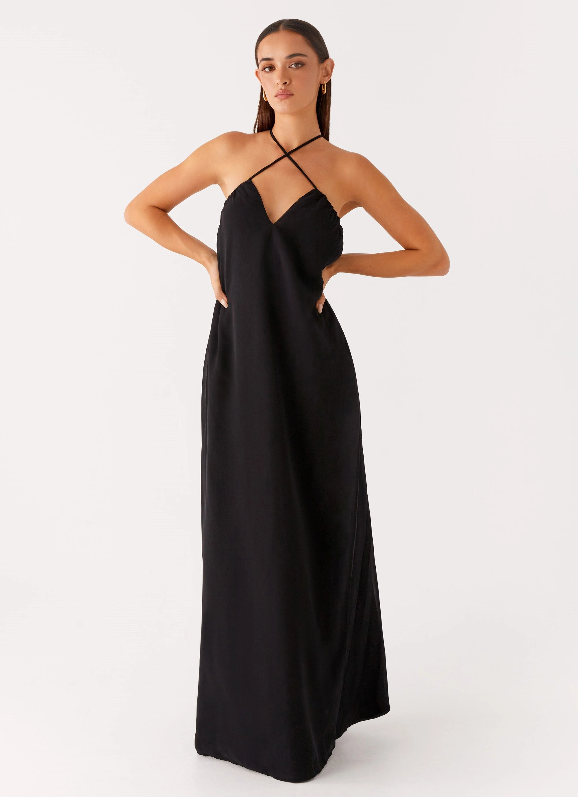 Travel Friendly ReversibleStyle Saba Maxi Dress - Black