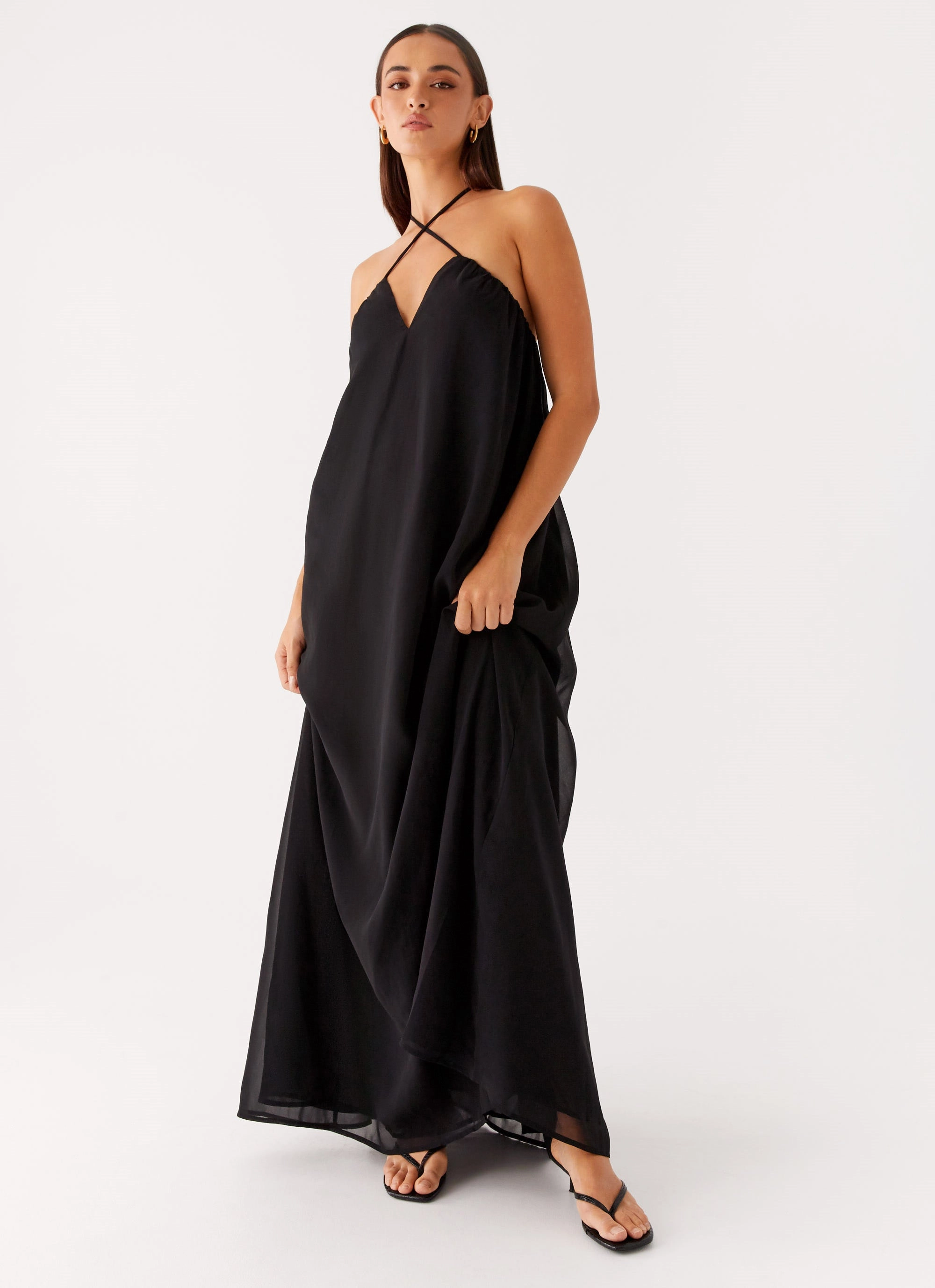 Saba Maxi Dress - Black Lightweight-Structure