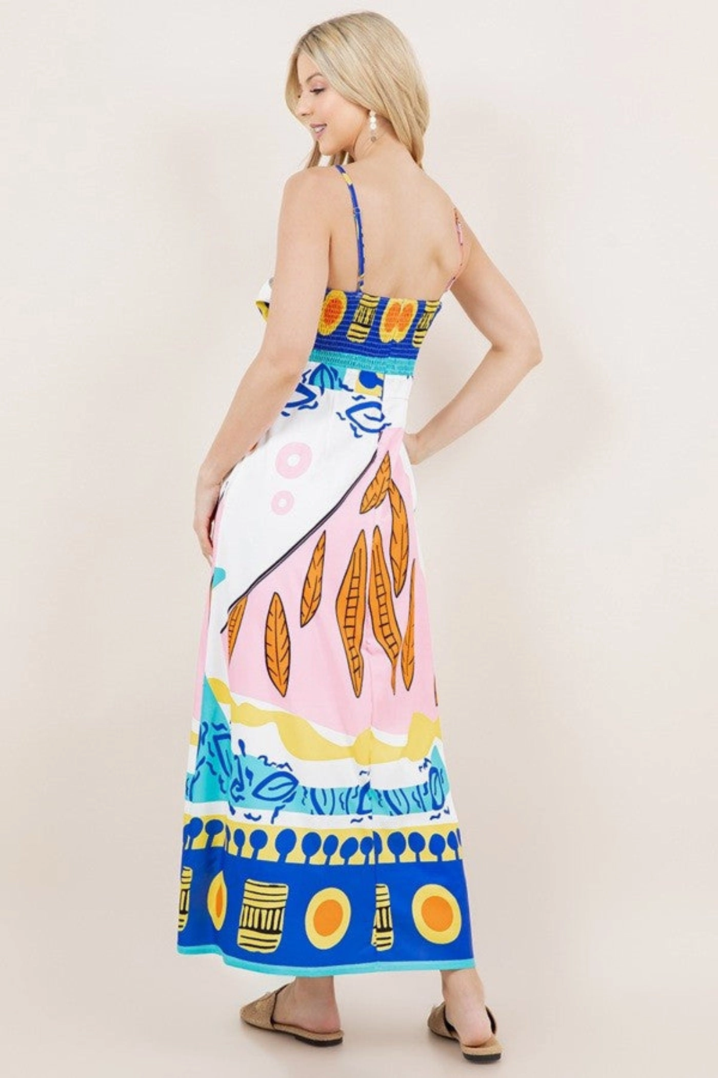 SHERI PRINT MAXI DRESS Fit For All Cotton Touch