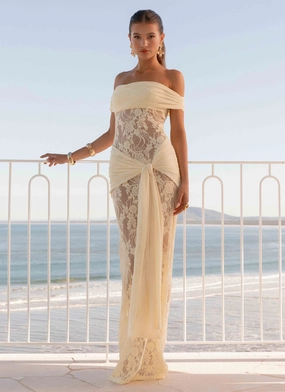 Gracie Twist Maxi Dress - Yellow Understated Glam