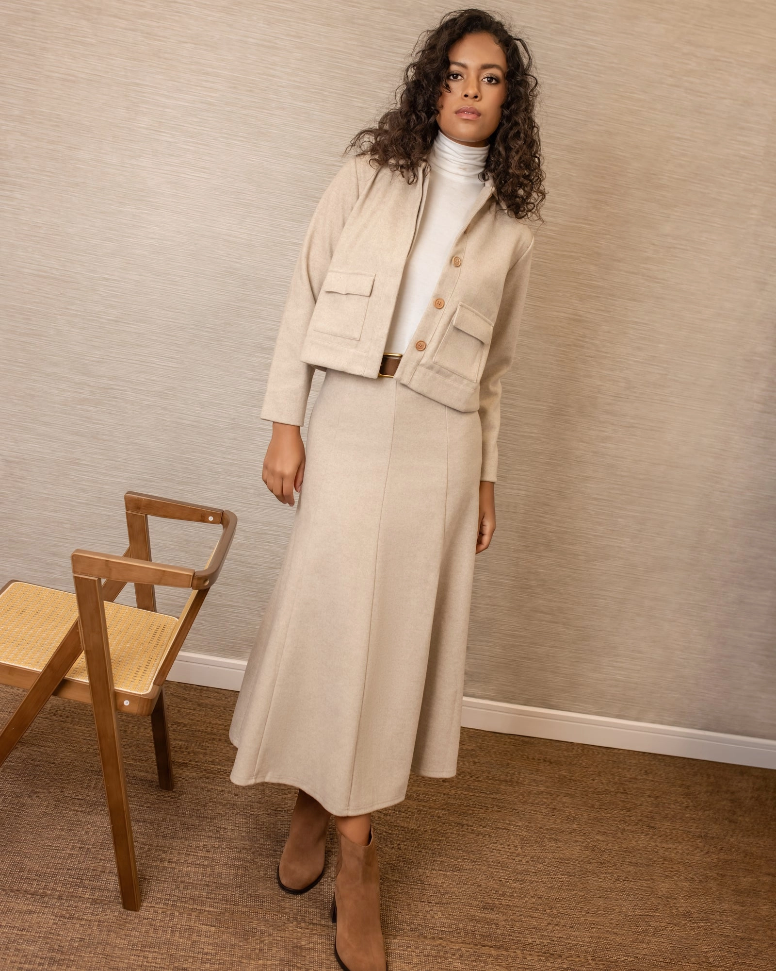 Elevated Casual Lainey Panel Maxi | Beige