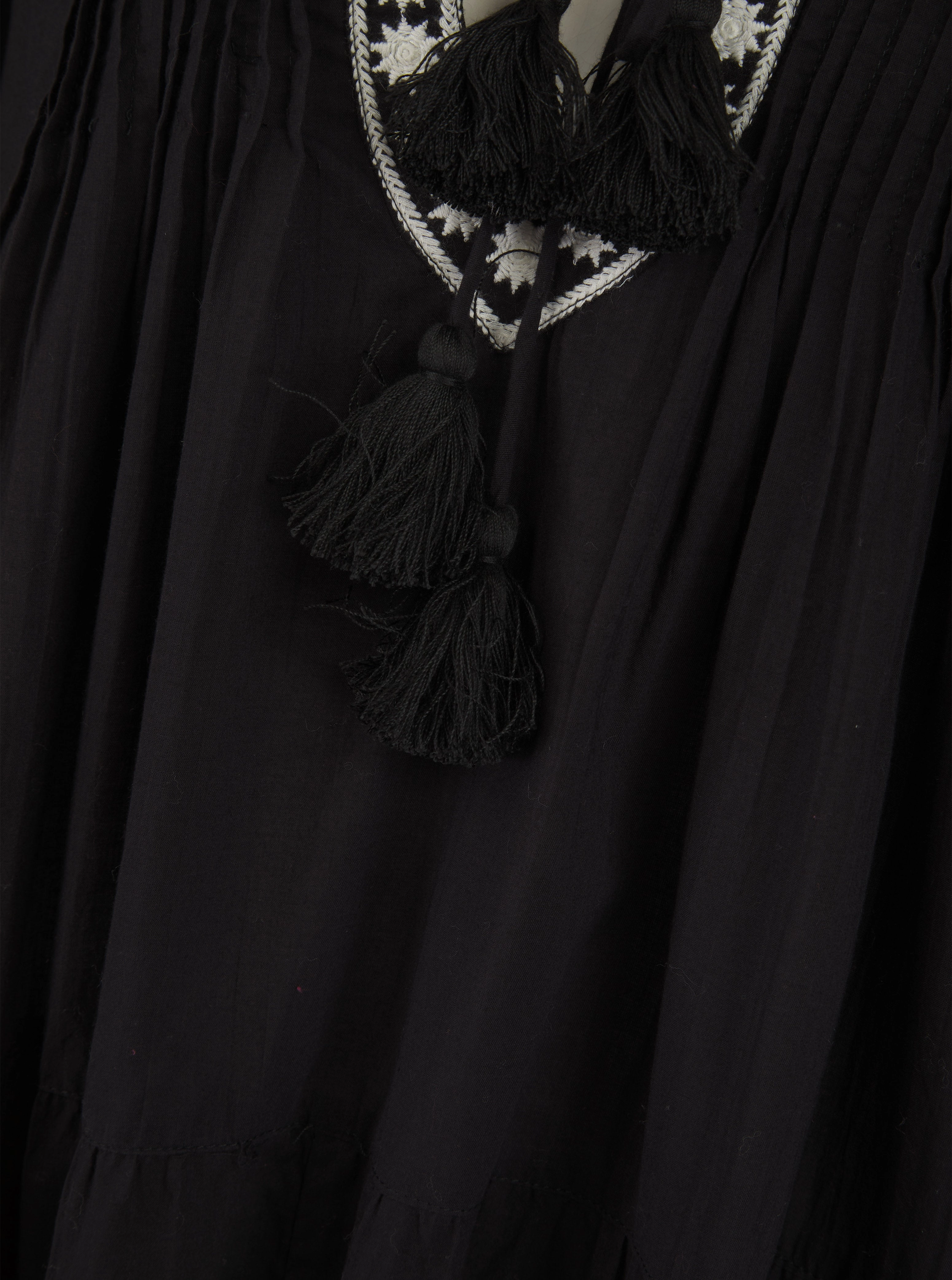 Sophisticated Waist Bonbon Dress Black/Pearl