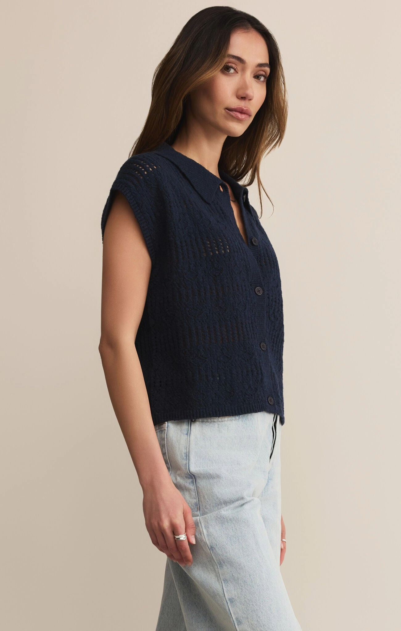 Summer Sweater Z Supply Kinsley Sweater Top in Eclipse