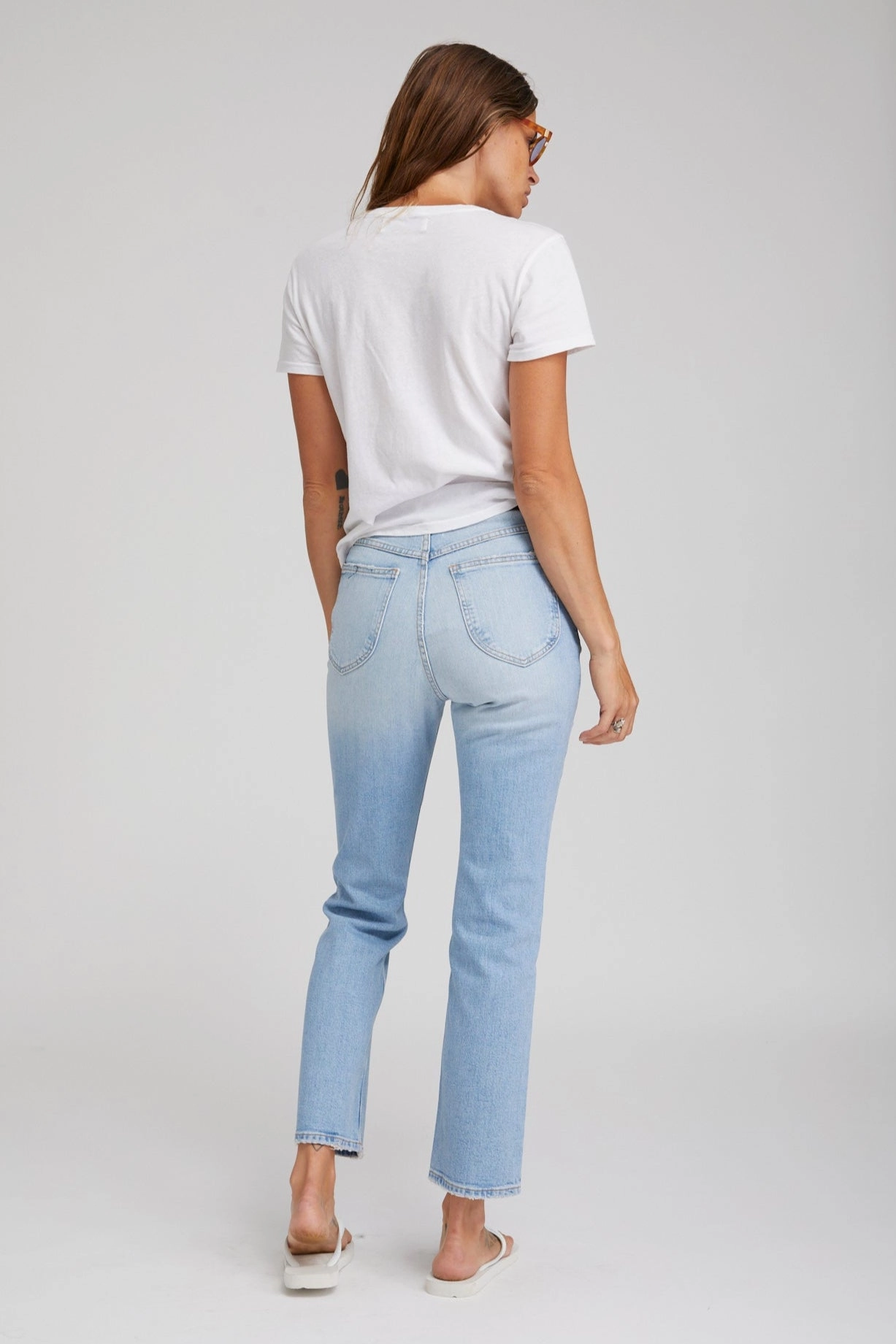 Alanis Boyfriend Distressed Denim Non Chafe Armholes