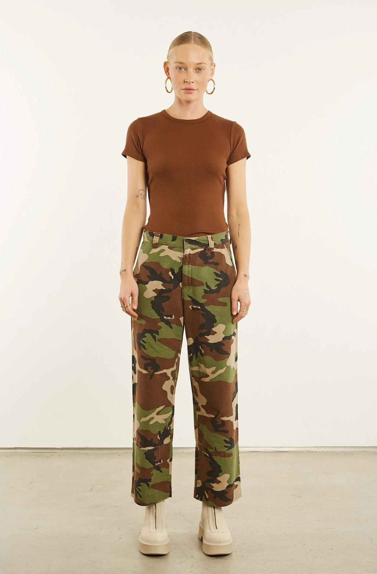 Move Friendly Camouflage Slash Pocket Trousers