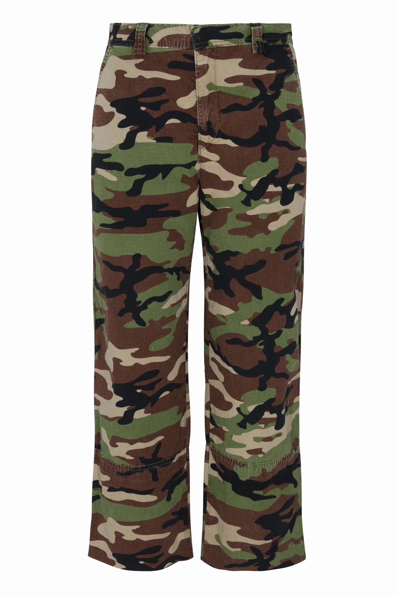 Camouflage Slash Pocket Trousers Street Active