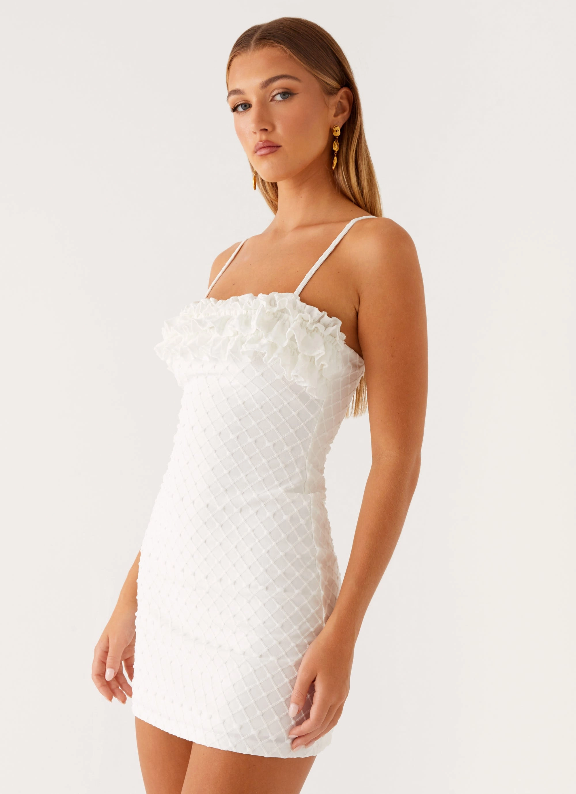 Daily Confidence Pure Elegance Bowden Mini Dress - Ivory