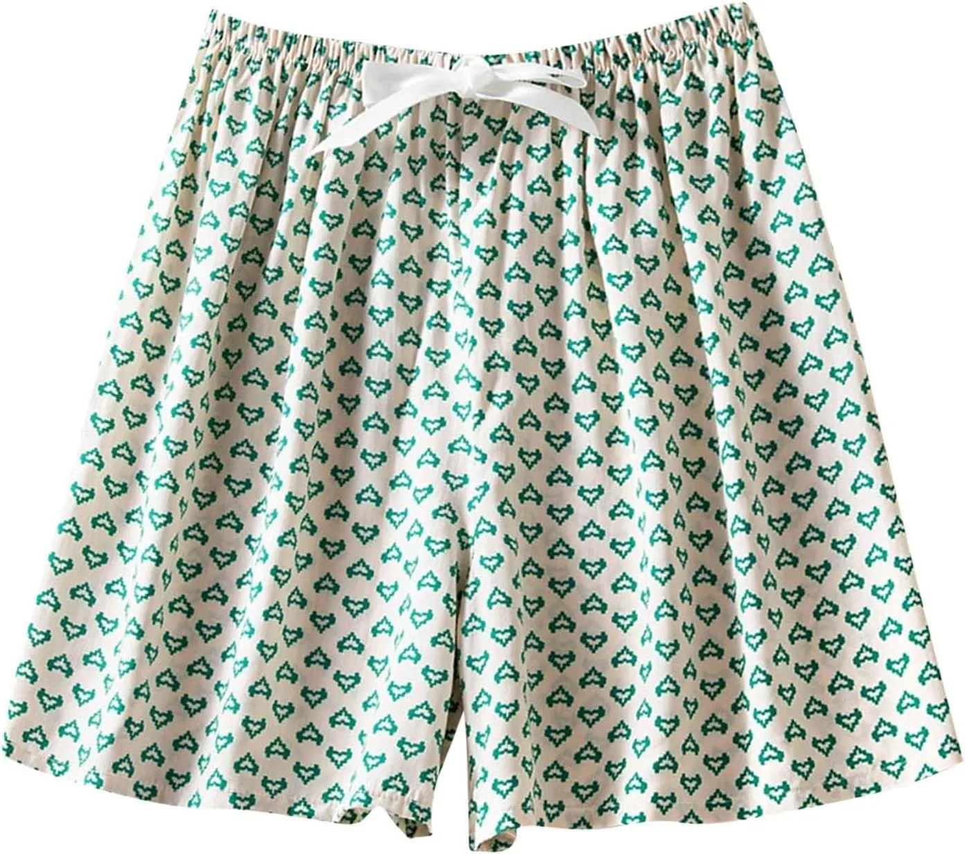 Boxer Shorts for Women Comfy Summer Thin Elastic Waist Pjs Bottoms Floral Printed Sleepwear Loose Lounge Pajama Shorts