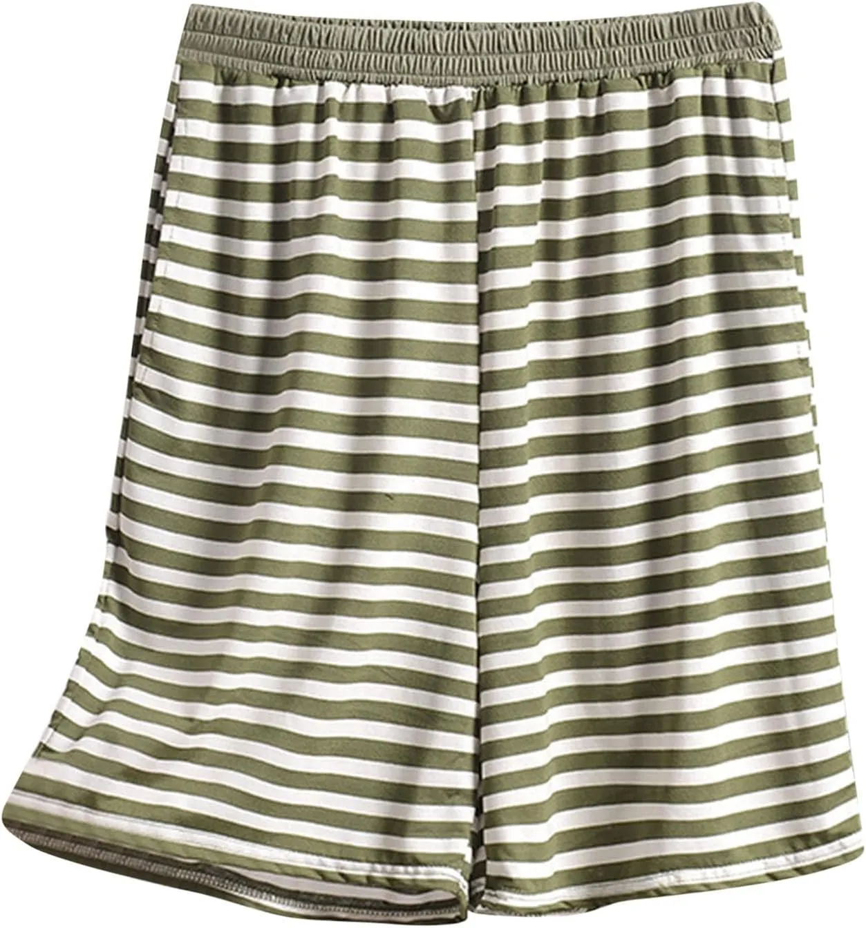 Boxer Shorts for Women Loose Striped Pajamas Bottoms 2025 Summer Comfy Soft Modal Lounge Sleep Shorts with Pockets