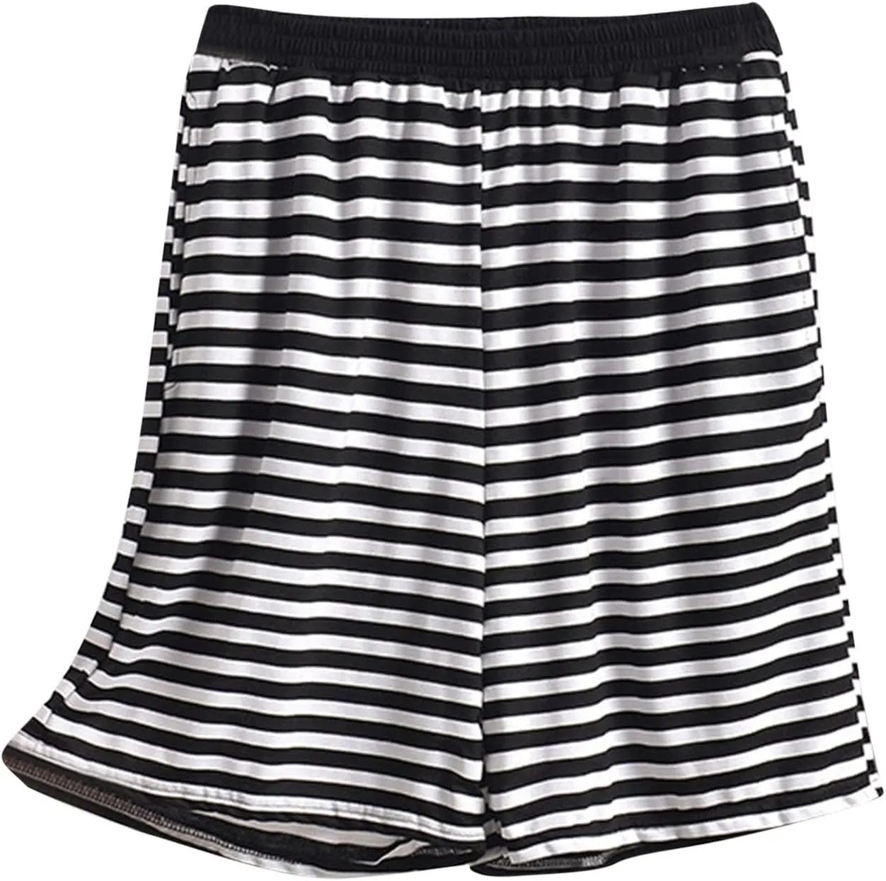 Boxer Shorts for Women Loose Striped Pajamas Bottoms 2025 Summer Comfy Soft Modal Lounge Sleep Shorts with Pockets