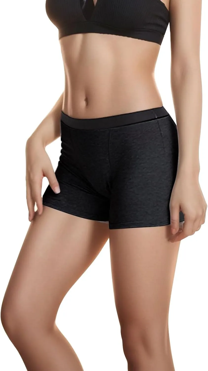 Boy Shorts Underwear for Women High Waisted Cotton Breathable Soft Briefs Comfortable Stretch Solid Color Lightweight Briefs