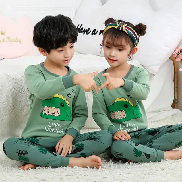 Boys  and Girls Cotton Pajamas Set