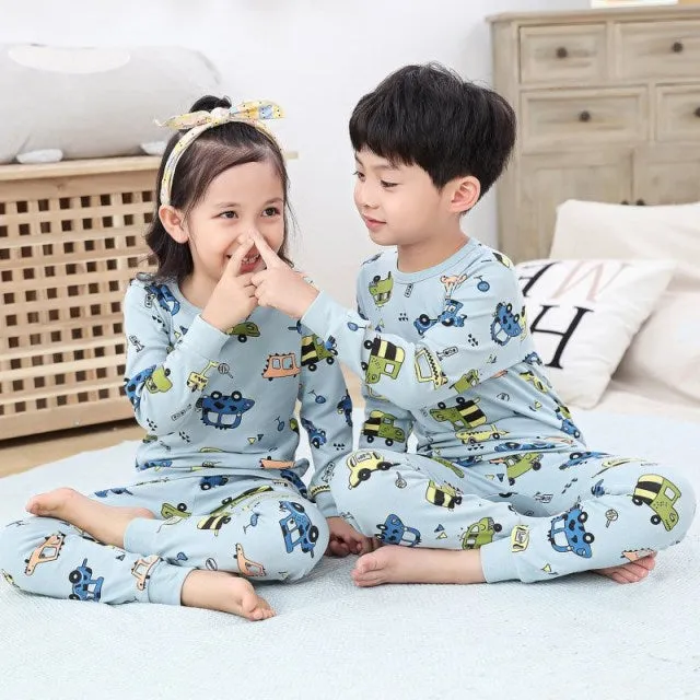 Boys  and Girls Cotton Pajamas Set
