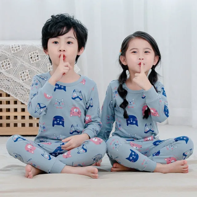 Boys  and Girls Cotton Pajamas Set