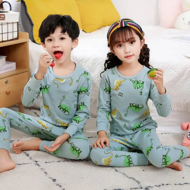 Boys  and Girls Cotton Pajamas Set