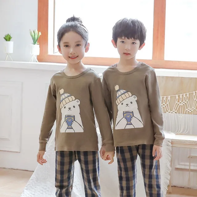 Boys  and Girls Cotton Pajamas Set