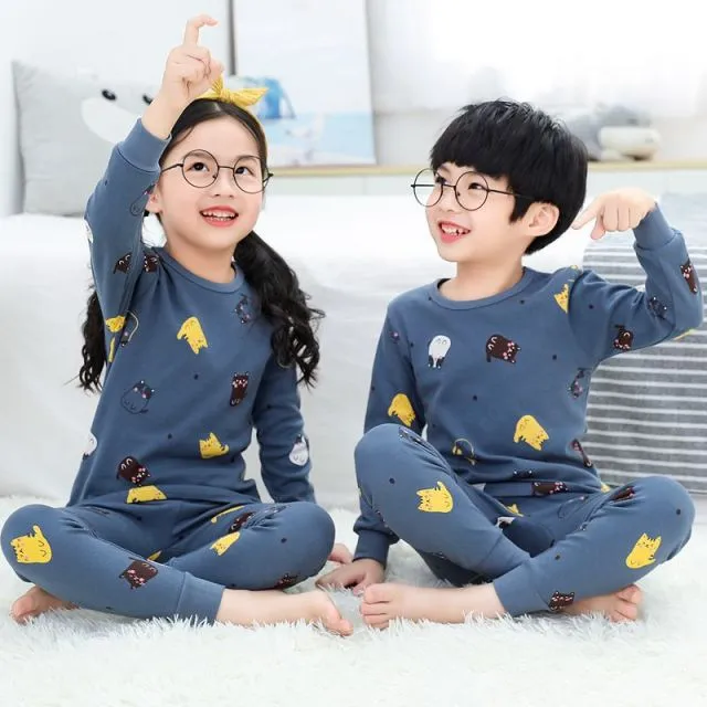 Boys  and Girls Cotton Pajamas Set