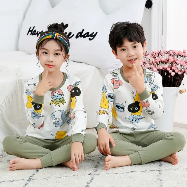 Boys  and Girls Cotton Pajamas Set