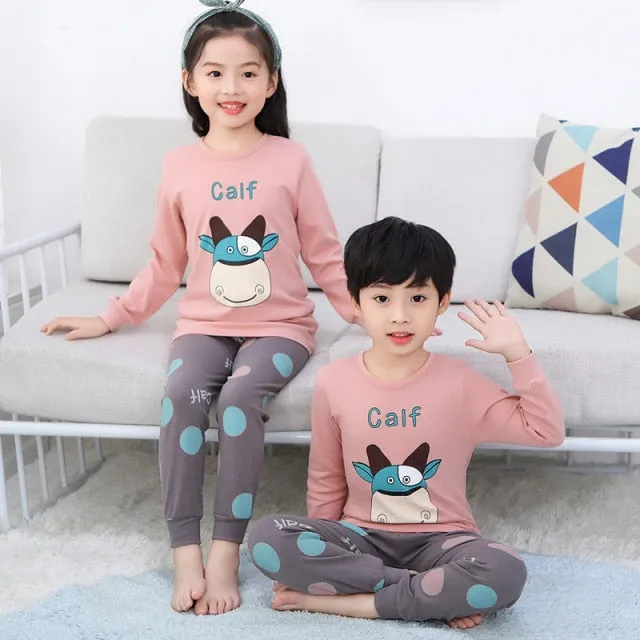 Boys  and Girls Cotton Pajamas Set