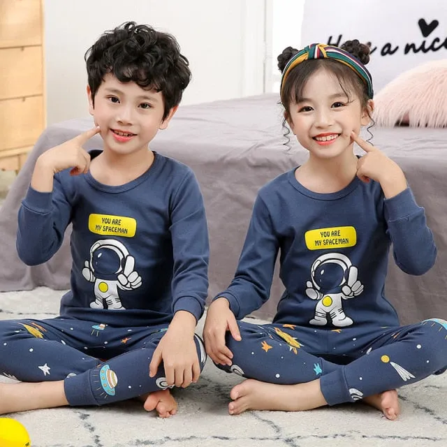 Boys  and Girls Cotton Pajamas Set