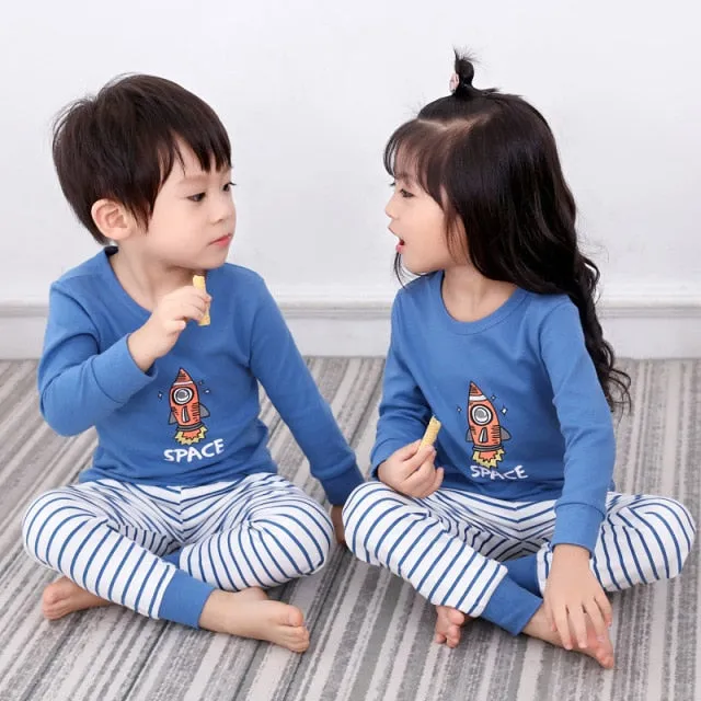 Boys  and Girls Cotton Pajamas Set
