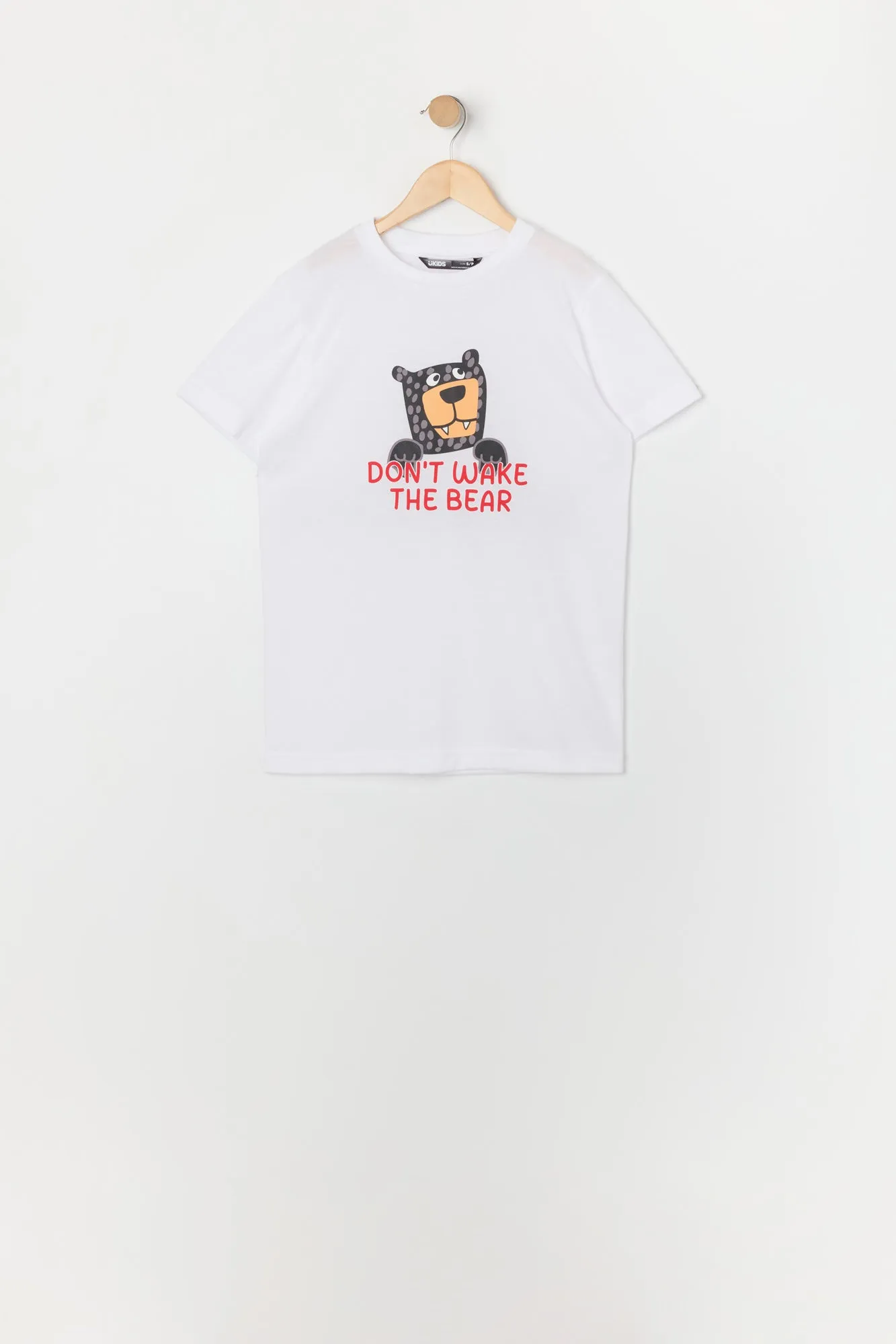 Boys Don't Wake the Bear Graphic 2 Piece Pajama Set