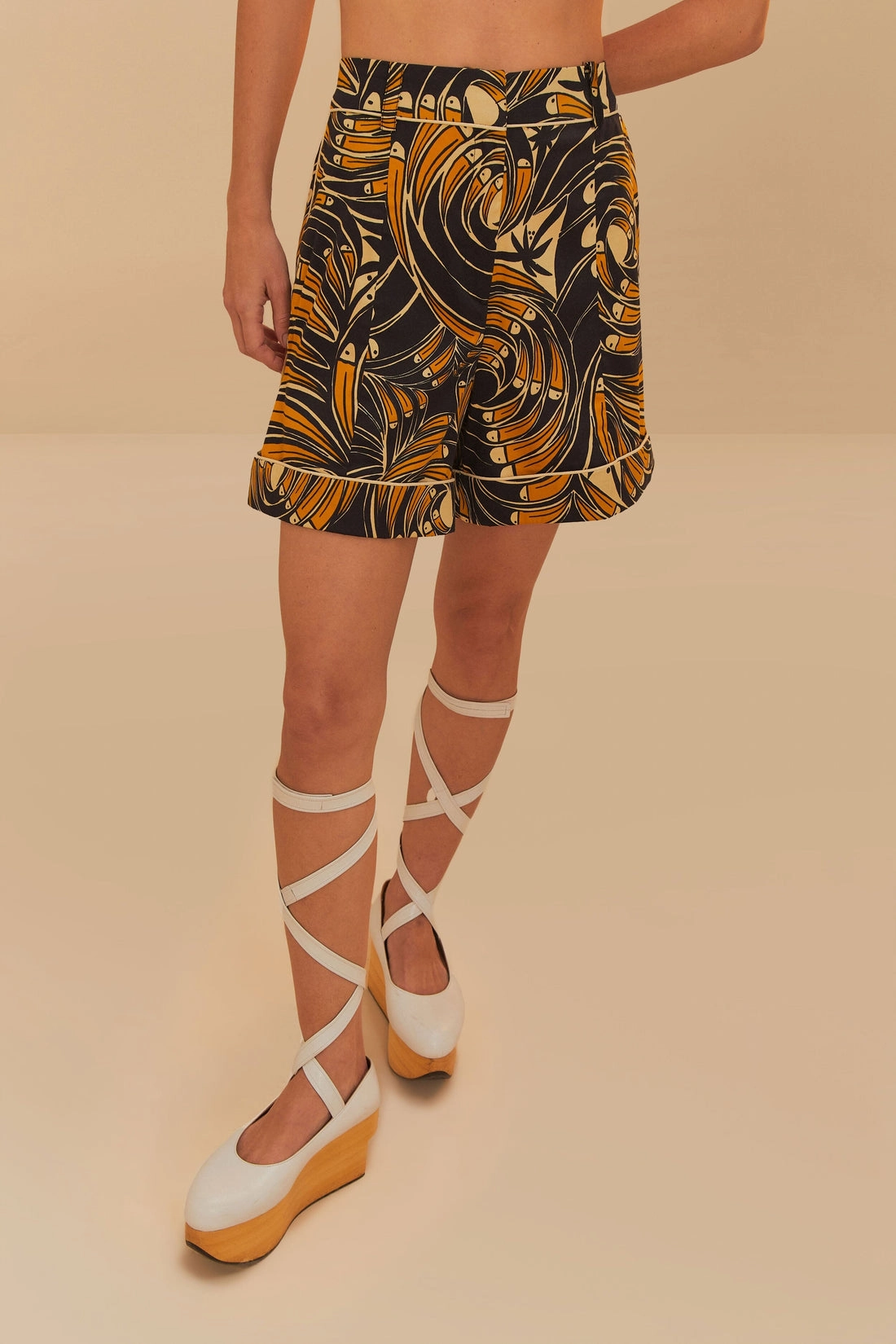 Ultimate Wear Toucan Spirals Shorts in Black
