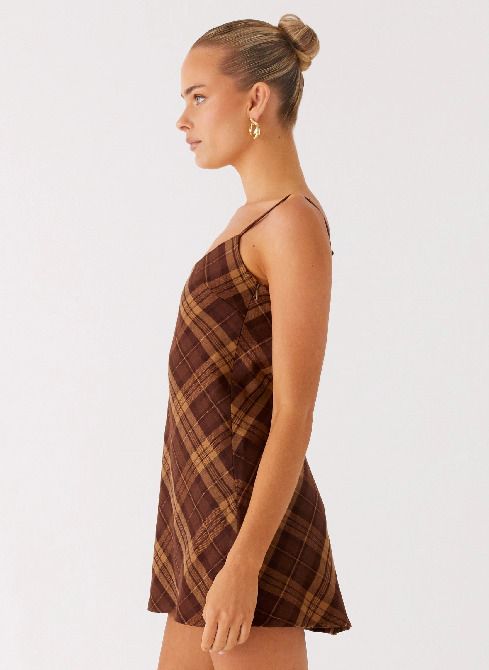 Happy Glow Sleek Appearance Radio Star Mini Dress - Plaid