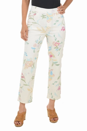 Freedom Fit Floating Flowers Libby Denim Crop Pant
